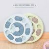 New Dog Food Slow Feeding Disc Anti-choking Round Feeder Plastic Interactive Puzzle Toy - green