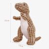 Bite-resistant Pet Dog Chew Dinosaur Toys for Dogs Squeaky Small Big Dog Toy Cleaning Teeth Dog Supplies Juguetes Para Perro - Orange