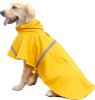 Dog Raincoats for Large Dogs with Reflective Strip Hoodie; Rain Poncho Jacket for Dogs - A1-Yellow - [L]