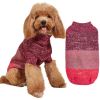 Horizontal Two-Legged Pet Warm Knit Striped Color Knit - RedM