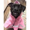 Dog Raincoats for Large Dogs with Reflective Strip Hoodie; Rain Poncho Jacket for Dogs - D4-Pink - [S/M]