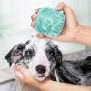 1PC Pet Bath Brush; Dog Silicone Bath Brush; Multifunctional Grooming Brush - Blue