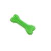 Dog Cat TPR Foam Eco-friendly TPR Chewing Toy Milky Scented Flat Bones Molar Teether Pet Supplies Spiny Soft Bite Resistant Toy - Green - S