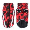 Winter windproof dog warm clothing; dog jacket; dog reflective clothes - Red Graffiti - M