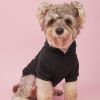 Pet Hoodie For Small & Medium Dogs; "Mommy's Boy" Pattern Dog Hoodie; Winter Pet Apparel - Black - XS