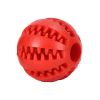 Dog Squeaky Ball Toy; Pet Chew Toy For Dog; Tooth Cleaning Ball Bite Resistant Pet Supplies - Red - 2.7Inch