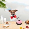 Pet Toy Training Called Dinner Small Bell Footprint Ring Dog Toys For Teddy Puppy Pet Call - Red