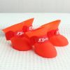 Dog Adjustable Straps & Waterproof Outdoor Booties For Snow & Rain - Orange Red - M