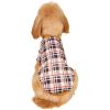 Warm Fleece Dog Clothing Classic Plaid Patchwork Dog and Cat Hoodies - BeigecheckM