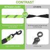 Pet Leash Reflective Strong Dog Leash 1.5M Long with Comfortable Padded Handle Heavy Duty Training Durable Nylon Rope Leashes - Black