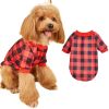 Warm Fleece Dog Clothing Classic Plaid Patchwork Dog and Cat Hoodies - RedcheckS