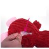 1pc Plush Dog Toys Squeaky Puppy Chew Toy Interactive Cat Toys Pet Dog Sound Toys For Small Medium Dogs - red