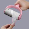 Replaceable Rolls Handle Sticky Roller Sticky Dust Paper Tearable Adhesive Brush Clothes Lint Brush Hair Remover Kit With Handle - as the picture