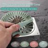 Round Silicone Drain Hair Catcher Drain Cover Hair Trap Kitchen Sink Strainer Bathroom Shower Bath Stopper Filter For Kitchen - green