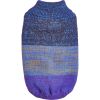 Horizontal Two-Legged Pet Warm Knit Striped Color Knit - BlueS