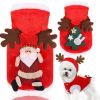 2021 New Pet Clothes Fall/winter Flannel Warm Festive Dress Elk Christmas Dress - as the picture - XS-3