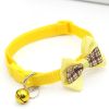 Bowknot Cat Collars; Pet Collar With Bell & Buckle; Cute Pet Supplies For Decoration - Pink - M