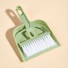 Pet Cleaning Broom Set With Broom And Trash Shovel; Pet Cleaning Scoop - Green+Light Blue