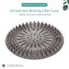 Round Silicone Drain Hair Catcher Drain Cover Hair Trap Kitchen Sink Strainer Bathroom Shower Bath Stopper Filter For Kitchen - gray