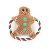 Christmas pet plush toys dog voice toys grinding teeth resistant toys cat toy cartoon cotton rope toy - Brown