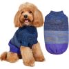 Horizontal Two-Legged Pet Warm Knit Striped Color Knit - BlueS