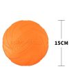 Pet UFO Toys New Small Medium Large Dog Flying Discs Trainning Interactive Toy Puppy Rubber Fetch Flying Disc 15CM - Orange