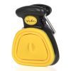 Dog Pet Travel Foldable Pooper Scooper With 1 Roll Decomposable bags Poop Scoop Clean Pick Up Excreta Cleaner - YELLOW - L