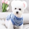 Pet Sweater; Warm Winter Plush Dog Sweater Knitwear Cat Vest; For Small & Medium Dogs - Navy Blue - XL