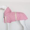 large and small dog raincoat cloak type reflective strip pet raincoat windproof rainproof dog hooded raincoat - Pink - 5XL(33-50 kg)