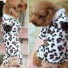 Leopard Warm Winter Pet Dog Puppy Clothes Hoodie Jumpsuit Pajamas Outwear - Leopard - L