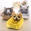 Fashion House Cartoon-Design Sofa Soft Warm Cotton Nest Pet Dog Beds Puppy Kennel - Yellow Dog - M 45x55 cm