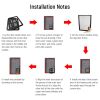 Foldable Plastic Pet Dog Cat Flap Door Pet Screen Dog Fence Home Automatic Flap Door - Black - L 37x43 cm