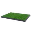 Puppy Dog Pet Potty Training Pee Grass Pad Mat House Toilet Indoor - green