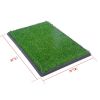 Puppy Dog Pet Potty Training Pee Grass Pad Mat House Toilet Indoor - green