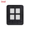 Foldable Plastic Pet Dog Cat Flap Door Pet Screen Dog Fence Home Automatic Flap Door - Black - S 24x29 cm