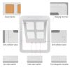 Foldable Plastic Pet Dog Cat Flap Door Pet Screen Dog Fence Home Automatic Flap Door - White - S 24x29 cm