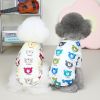 Pet clothes Dog clothes Autumn and winter new cat pet clothes Two leg sweater 22 Happy bear bottoming shirt - 22 Happy Bear Undercoat - Red - S