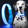 Solar And USB Rechargeable Light Up Pet Collar Waterproof LED Dog & Cat Collars For Night Walking - Pink - M