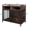 41 "Furniture Dog Cage, Metal Heavy Duty Super Sturdy Dog Cage, Dog Crate for Small/Medium Dogs, Double Door and Double Lock, with Storage and Anti-ch