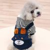 Pet Clother For Small & Medium Dogs; Cartoon Bear Design Dog Four-legged Jumpsuit; Pet Apparel - Royal Blue - M