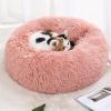 Pet Bed For Dog & Cat; Plush Cat Bed Warm Dog Bed For Indoor Dogs; Plush Dog Bed; Winter Cat Mat - Light Grey - 50cm/19.7in