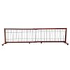 Wooden dog gate; free standing wire mesh pet gate; expandable; MAHOGANY - as Pic