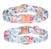 Sunflower pet collar cotton breathable dog collar pet supplies wholesale - Pink - M width 2.0 adjustment 31-50CM