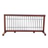 Wooden dog gate; free standing wire mesh pet gate; expandable; MAHOGANY - as Pic