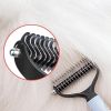 Professional Pet Deshedding Brush 2 Sided Dematting Dog Comb Cat Brush Rake Puppy Grooming Tools Undercoat Shedding Flying Hair - red - M