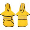 Reflective Dog Raincoat Hooded Slicker Poncho for Small to X-Large Dogs and Puppies; Waterproof Dog Clothing - Yellow - X-Large