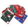 Holiday Dog Bandanas Classic Christmas Cat Triangle Bibs Pets Scarf Accessories for Small Medium Large Size Pets Festival Props - as the picture