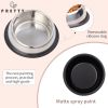 Beveled Dogs Bowl Stainless Steel Removable Rubber Ring Non-Slip Bottom Pet Feeder Bowl Water Dish For Dog Cat - Large (3.8Cup)