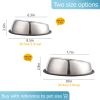 Beveled Dogs Bowl Stainless Steel Removable Rubber Ring Non-Slip Bottom Pet Feeder Bowl Water Dish For Dog Cat - Medium (2.5Cup)