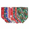 Holiday Dog Bandanas Classic Christmas Cat Triangle Bibs Pets Scarf Accessories for Small Medium Large Size Pets Festival Props - as the picture